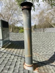 Chimney Pipe Repair - Before