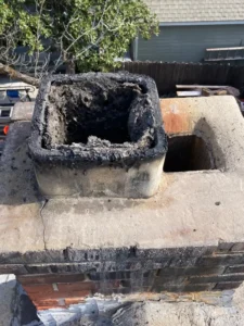 Creosote Filled Flue Liner